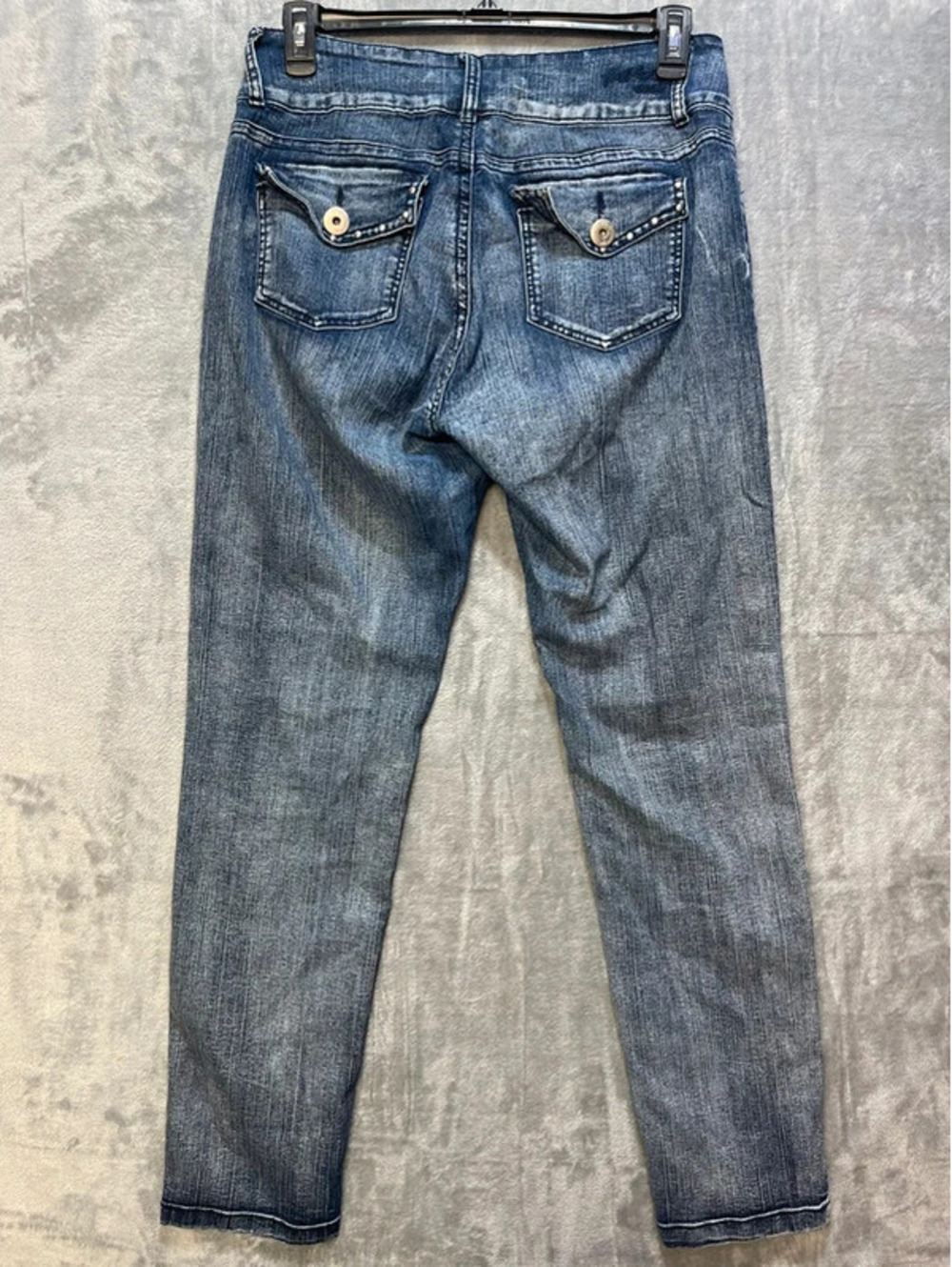 Bubblegum Jeans Womens Size 16 High Rise Y2K Acid Wash Stretch Skinny Denim - Picture 2 of 12